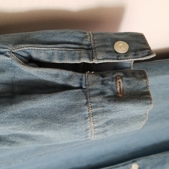 Denim Duster Jacket Dress Tunic LAYERING PIECE - Picture 7 of 10